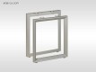 Birou operațional MOBI-Q-LOOP1 picioare metalice blat PAL 1200x600mm