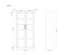 Dulap metalic 1 compartiment, vertical, fronturi din sticla, XD-027