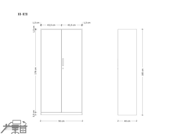 Dulap metalic 1 compartiment, vertical, XD-029